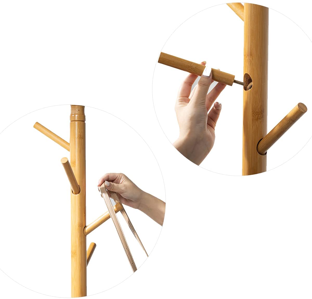 Bamboo Floor Standing Coat Rack