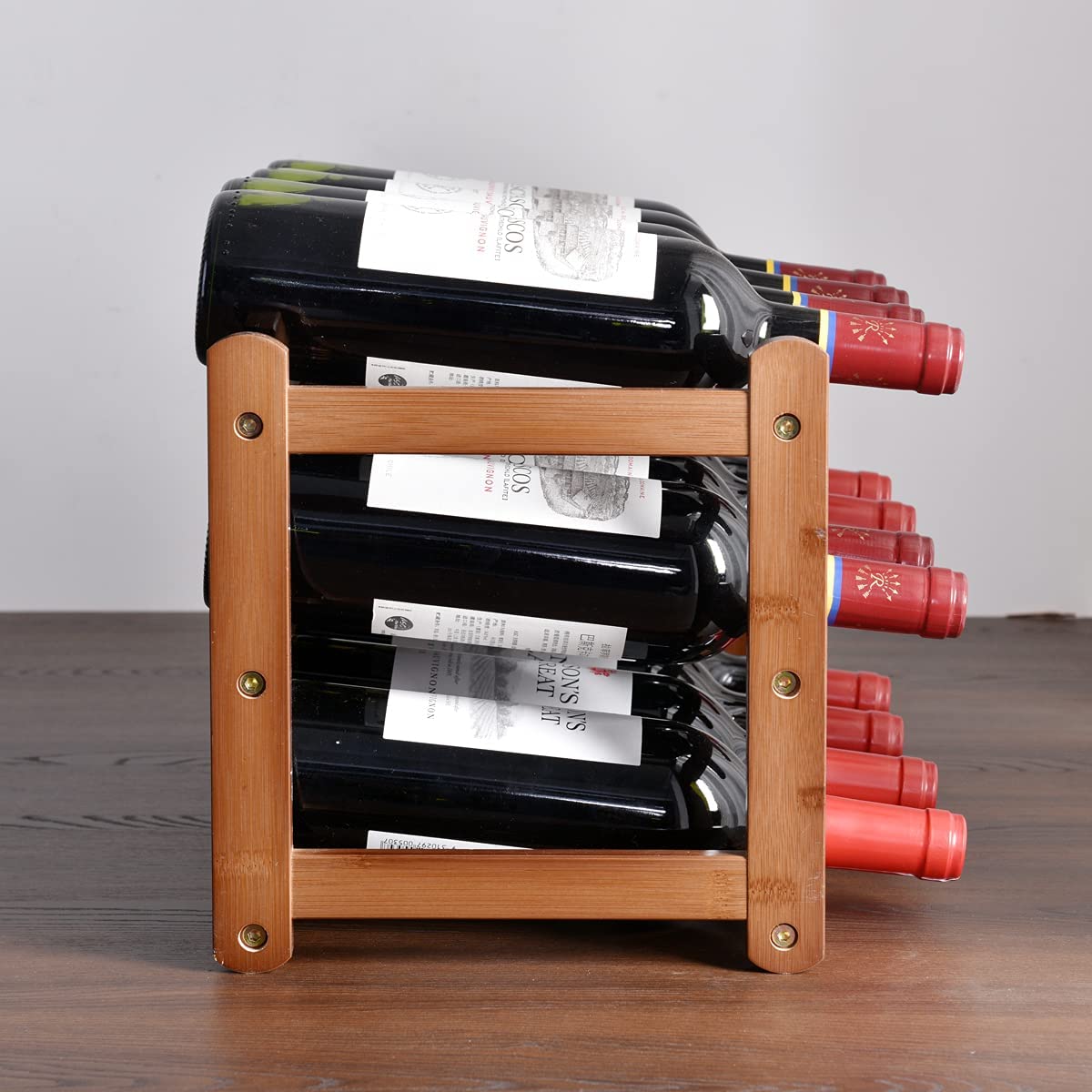 Countertop Multi-Tier Bamboo Wine Rack (3 sizes)