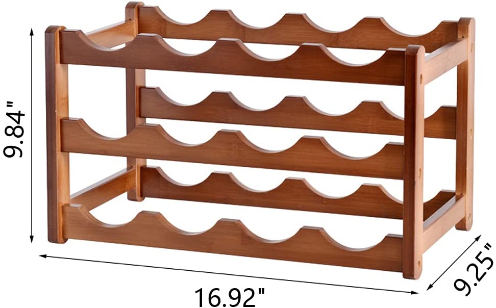Countertop Multi-Tier Bamboo Wine Rack (3 sizes)